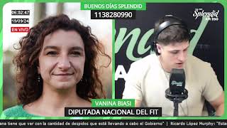 Vanina Biasi quotLa policía está usando un elemento de tortura cuando gasea a la gentequot [upl. by Magdaia726]