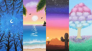 50 Easy Acrylic Painting Ideas for Beginners  2022 Mega Compilation [upl. by Imik656]