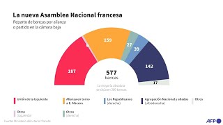 Elecciones Legislativas en Francia la nueva Asamblea  AFP [upl. by Nelav]