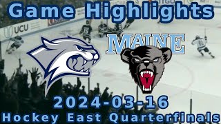 Maine vs UNH Hockey East Quarterfinals Game Highlights 20240316 [upl. by Akimot]