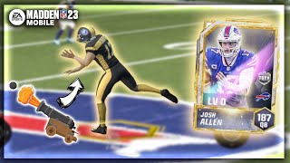 TOTY JOSH ALLEN HAS A CANON FOR AN ARM MADDEN MOBILE 23 TOTY ICONIC FOIL GAMEPLAY [upl. by Peti]