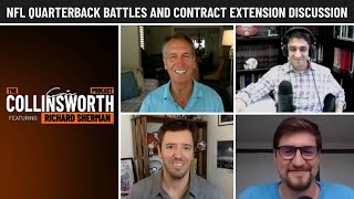 PFFs Ari Meirov Doug Kyed amp Brad Spielberger discuss QB battles contract extensions amp more  PFF [upl. by Bortman]