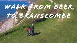 Walk from Beer to Branscombe Devon drone 4k hdr djimini4pro djiosmopocket3 djiaction4 [upl. by Cristiona]