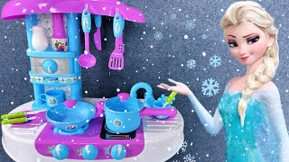 8 Minutes SatisFying with Unboxing Frozen Elsa Kitchen PlaysetDressing table makeup toys ASMR [upl. by Shreve]