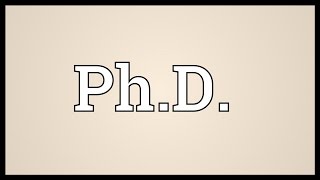 PhD Meaning [upl. by Natsyrt852]