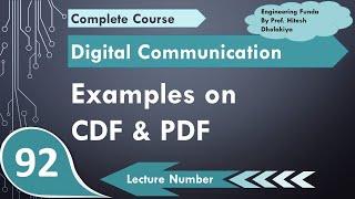 Examples of CDF and PDF in Random Variable in Digital Communication by Engineering Funda [upl. by Iago]