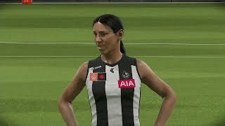 AFLW 2024 Premiership Week 4 Collingwood Magpies VS West Coast Eagles [upl. by Solracsiul]