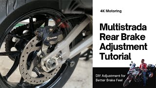 Improve Rear Brake Performance on Ducati Multistrada V4S 2022  Master Cylinder Adjustment Guide [upl. by Trahern713]