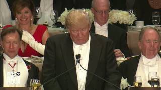 Watch the highlights from Trump and Hillarys roast jokes [upl. by Assener]