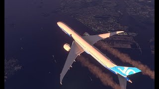 Ships visible at 40000ft in the morning with Vessels Global Shipping  Microsoft Flight Simulator [upl. by Aihsyt]