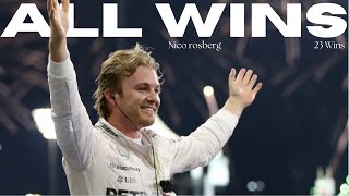 Nico Rosberg  All 23 wins [upl. by Tuesday]