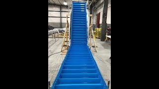 Sanitary Flighted Incline Conveyor for Varios Shapes and Sizes by Multi Conveyor [upl. by Atilol]