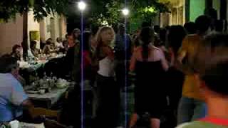 Hot August summer nights on Samos island  Greece Dancing in the square of Kallithea  Σάμος Ελλάδα [upl. by Kristof]