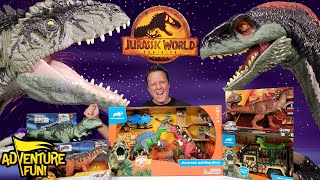 Jurassic World Dominion Dinosaur Giganotosaurus vs Therizinosaurus Dino Toy Review AdventureFun [upl. by Nnylatsyrk204]