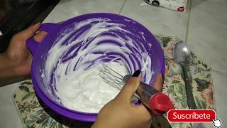 ✔️ COMO HACER Crema Chantilly Casera sin Batidora  receta con solo 2 ingredientes FÁCIL Y RÁPIDO 💜 [upl. by Muriah69]