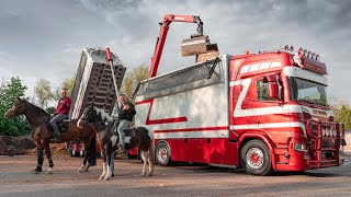 Paardenmest vervoeren en brullen met de Scania R580 van GampJ van Leeuwen 🐴💩 [upl. by Malarkey]