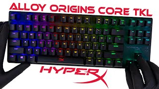 HyperX Alloy Origins Core Tenkeyless TKL Gaming Keyboard Unboxing  Gameplay [upl. by Ynnaffit]