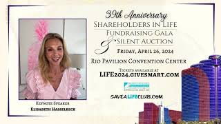 39th Anniversary Shareholders in Life Fundraising Gala and Silent Auction Elisabeth Hasselbeck [upl. by Elocyn29]