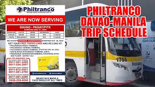 Philtranco AC DavaoManila daily trip schedule Ecoland Terminal [upl. by Alimhaj412]