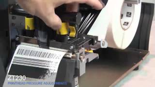 Zebra ZT230 HowTo Adjust Printhead Pressure [upl. by Yalhsa]