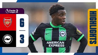 PL2 Highlights Arsenal 6 Brighton 3 [upl. by Ees]