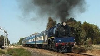 R766 quotSuper Rquot Hudson Steam Loco to Swan Hill Australian Trains [upl. by Atoiganap]