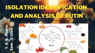 Isolation Identification and Analysis of Rutin [upl. by Tamaru544]