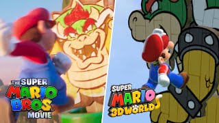 Super Mario Bros Movie Level Recreated in Super Mario 3D World [upl. by Kama]