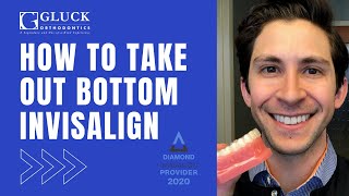 How to take out bottom Invisalign [upl. by Ainoet]