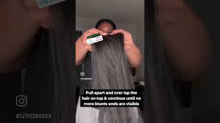 How to cut amp stretch 52” braiding hair for shorter knotless 🧩 [upl. by Michelsen435]