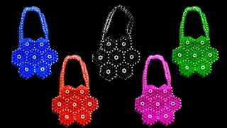 How To Make Crystal Beaded Purse  Beaded Bags And Purses  Beads Purse Making Tutorial [upl. by Newol601]