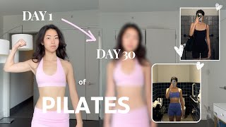 i tried Pilates everyday for 30 DAYS results included [upl. by Avenej]