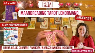 ♈️ STERRENBEELD RAM JANUARI 2024 VOORSPELLING  TAROT LENORMAND  MIREILLE VAN RIJN [upl. by Yelknirb268]