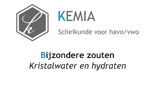 Bijzondere zouten Kristalwater en hydraten [upl. by Brander]