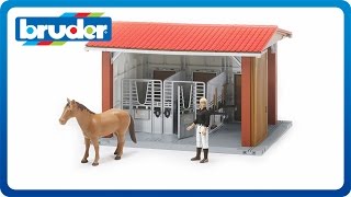 Bruder Toys bworld Horse Stable with Figure and Horse 62520 [upl. by Norina652]