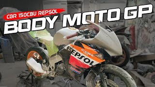 CBR JADI GP SPORT Modifikasi Honda CBR 150 CBU Repsol Part 1 [upl. by Wymore963]