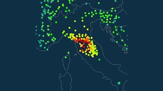 Terremoto ML 31 a Certaldo Firenze del 23 marzo 2024 alle ore 011908  Replay GlobalQuake [upl. by Nocam]