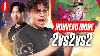 DECOUVERTE DU NOUVEAU MODE DE LEAGUE OF LEGENDS AVEC WAO part 1 2v2v2v2 [upl. by Seif]