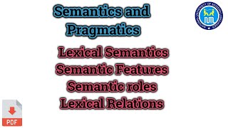 Semantic Features  Semantic Roles  Lexical Relations [upl. by Ateekahs]