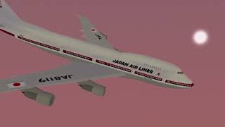 Japan Airlines Flight 123 Roblox Crash Animation [upl. by Atela]