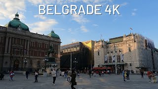 Belgrade Serbia 4K  Walking Tour of City Center of Belgrade [upl. by Veno]