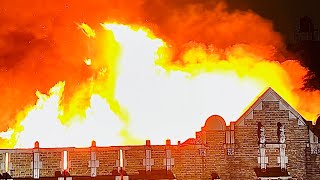 FDNY BOX 1595  EARLY ARRIVAL RAW FOOTAGE OF FDNY BATTLES MAJOR 5TH ALARM FIRE ON W 141ST STREET [upl. by Tidwell]