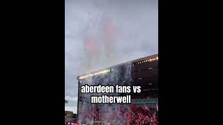 Aberdeen Fans VS Motherwell casual aberdeen motherwell premiership display [upl. by Trueman47]