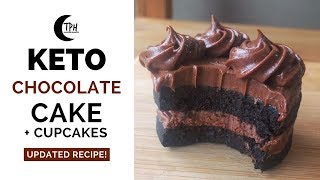 Keto Chocolate Cupcakes  Moist LowCarb Chocolate Cake Recipe [upl. by Norry]