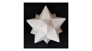 HOW TO MAKE ORIGAMI LESSER STELLATED DODECAHEDRON 030 25 APRIL 2020 [upl. by Hospers]