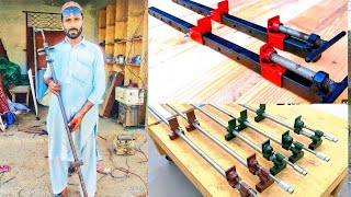 How to Make Clamps for CarpentryHomemade Long Bar Clamps WOODWORKING [upl. by Chrisman]