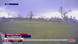 Tornado damage in Allendale Swainsboro [upl. by Arrehs]