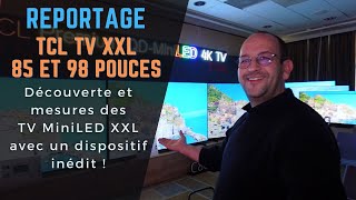 TCL C80 C95 et X95 découverte et mesures des TV XXL de la marque [upl. by Gingras656]