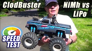 Tamiya Super ClodBuster Stock Speed Test NiMh Vs LiPo  Fun Run [upl. by Mcmath]