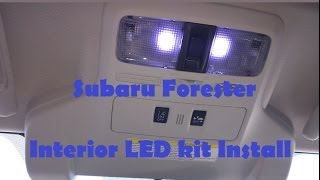 Subaru Forester Interior LED kit Installation [upl. by Llebasi]